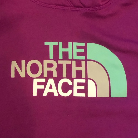 Girls size XL (18) the north face hoodie sweatshirt purple EUC - Picture 2 of 7
